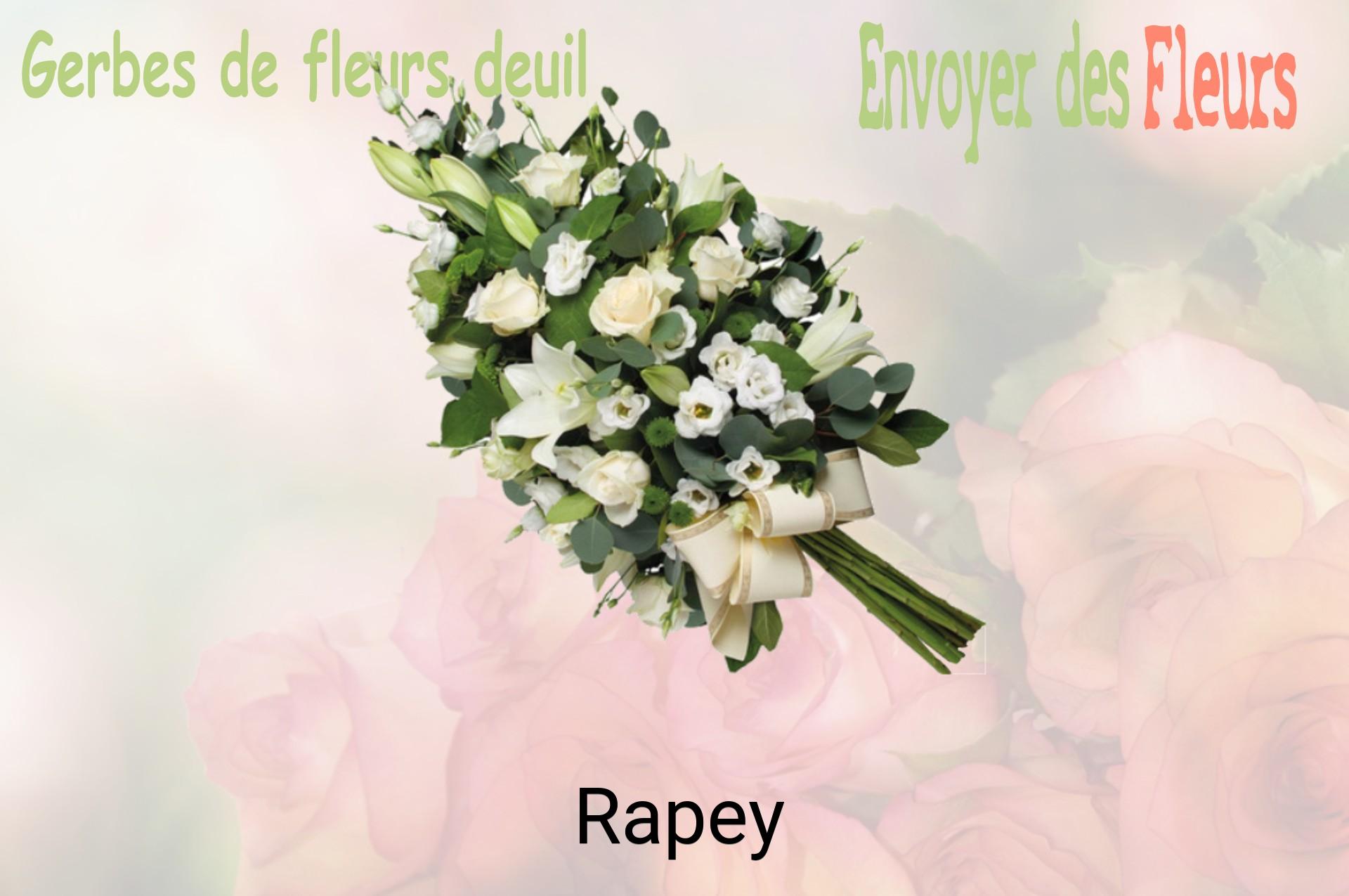 Gerbe de fleurs de deuil livrée à Rapey